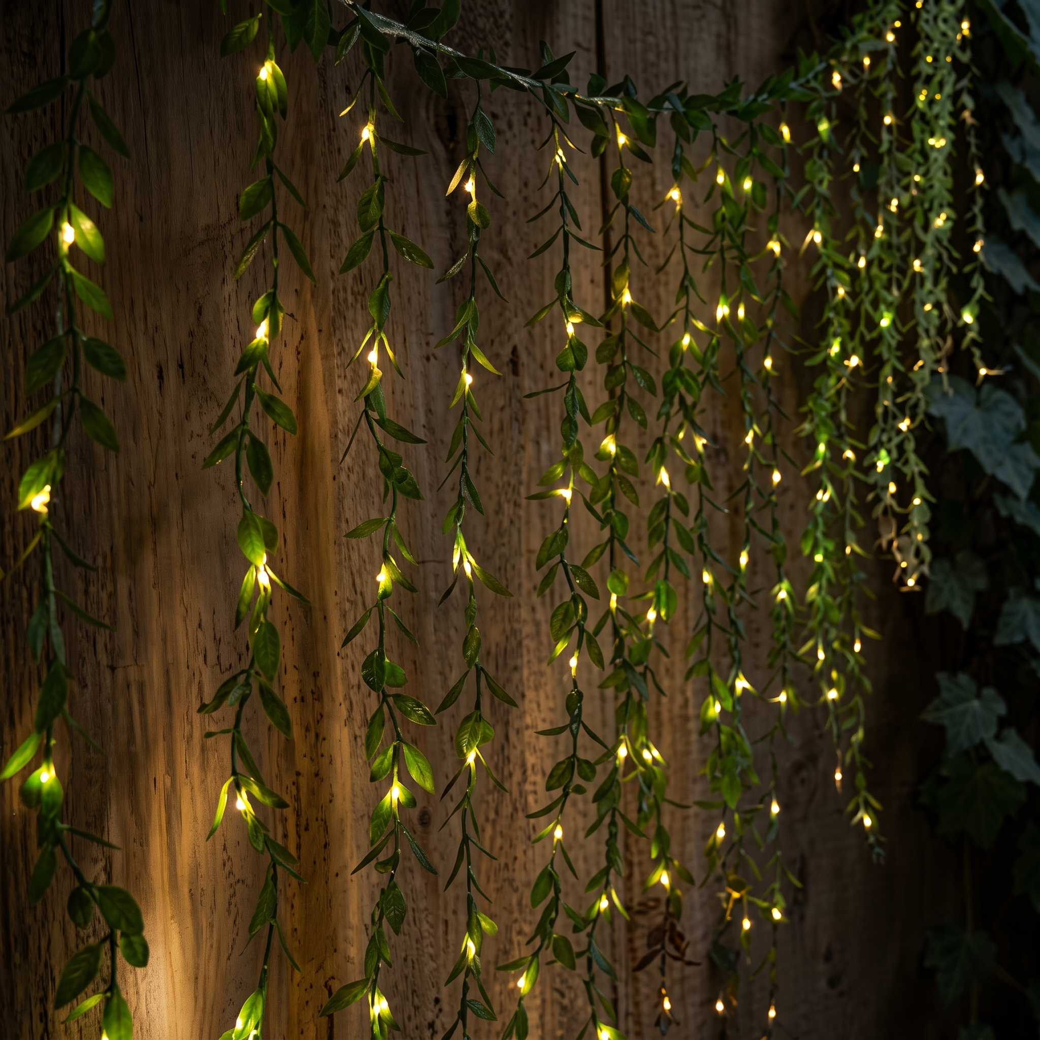 LED Green Leaf Vine Lights